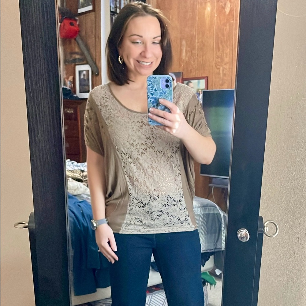 Daytrip lace and stud blouse